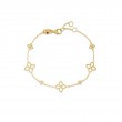 ROBERTO COIN 18K YELLOW GOLD PRINCEPESSA DIAMOND SATIN BRACELET DIA-0.06.