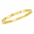 18K YELLOW GOLD LOVE VERONA DIAMOND BANGLE. 
