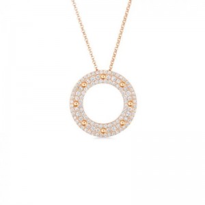 Roberto Coin Yellow Gold Pois Moi Necklace with Diamonds
