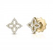 Roberto Coin 18k Yellow Gold Diamond Venetian Princess earrings small .32ctw.