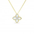 ROBERTO COIN 18K YELLOW AND WHITE GOLD VENETIAN PRINCESS PENDANT  DIA-0.06,.