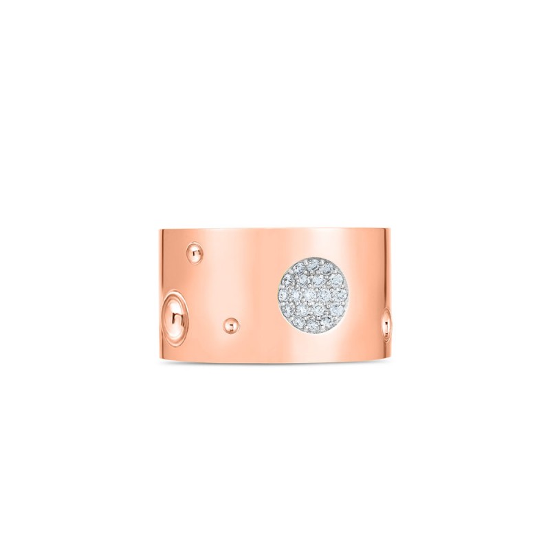 18K Rose And White Gold Diamond Pois Moi Luna Ring 0.15.