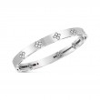 ROBERTO COIN 18K WHITE GOLD DIAMOND LOVE IN VERONA BANGLE 0.45. 