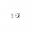 ROBERTO COIN 8K WHITE GOLD DIAMOND LOVE IN VERONA EARRINGS 0.16.