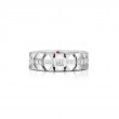 ROBERTO COIN 18K ROSE GOLD DIAMOND LOVE IN VERONA RING DIA 0.45.