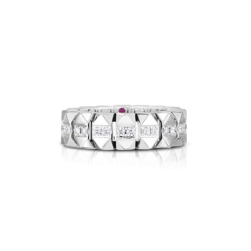 ROBERTO COIN 18K ROSE GOLD DIAMOND LOVE IN VERONA RING DIA 0.45.