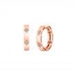 18K ROSE GOLD LOVE IN VERONA LARGE DIAMOND HOOP EARRINGS (20MM). 