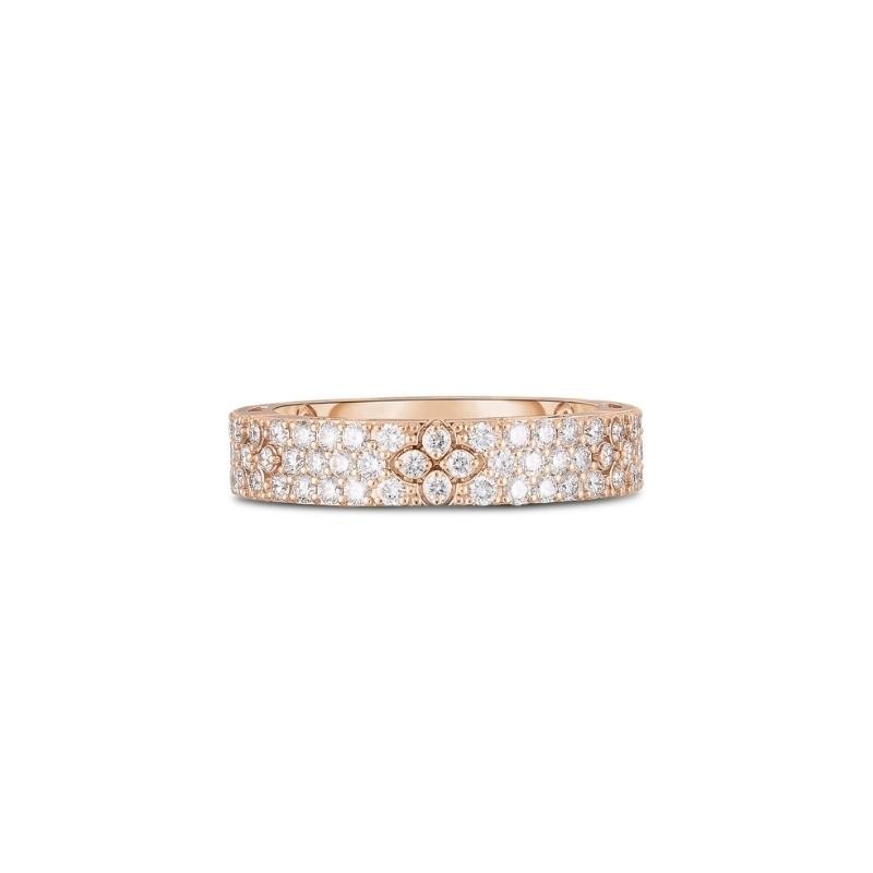 18K Red Gold Love In Verona Diamond Ring 4.5Mm 1.10.