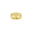 ROBERTO COIN 18K ROSE GOLD BLACK AND WHITE DIAMONDS LOVE IN VERONA RING 1.04. 0.15