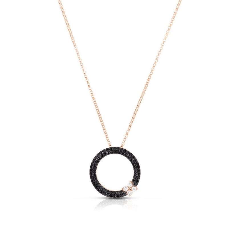 https://www.williambarthman.com/upload/product/18K ROSE GOLD BLACK DIAMOND LOVE IN VERONA NECKLACE 0.72. 