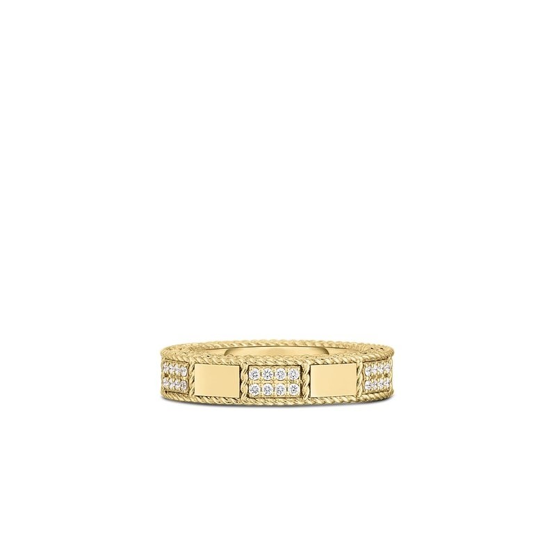 Roberto Coin 18K Yellow Gold Diamond Mosaic Ring 0.15ctw.