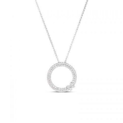 Roberto Coin 18K White Gold Love in Verona Diamond Necklace 0.67ctw. 