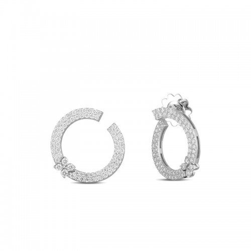 Roberto Coin 18K White Gold Love in Verona Diamond Earrings 1.32ctw. 