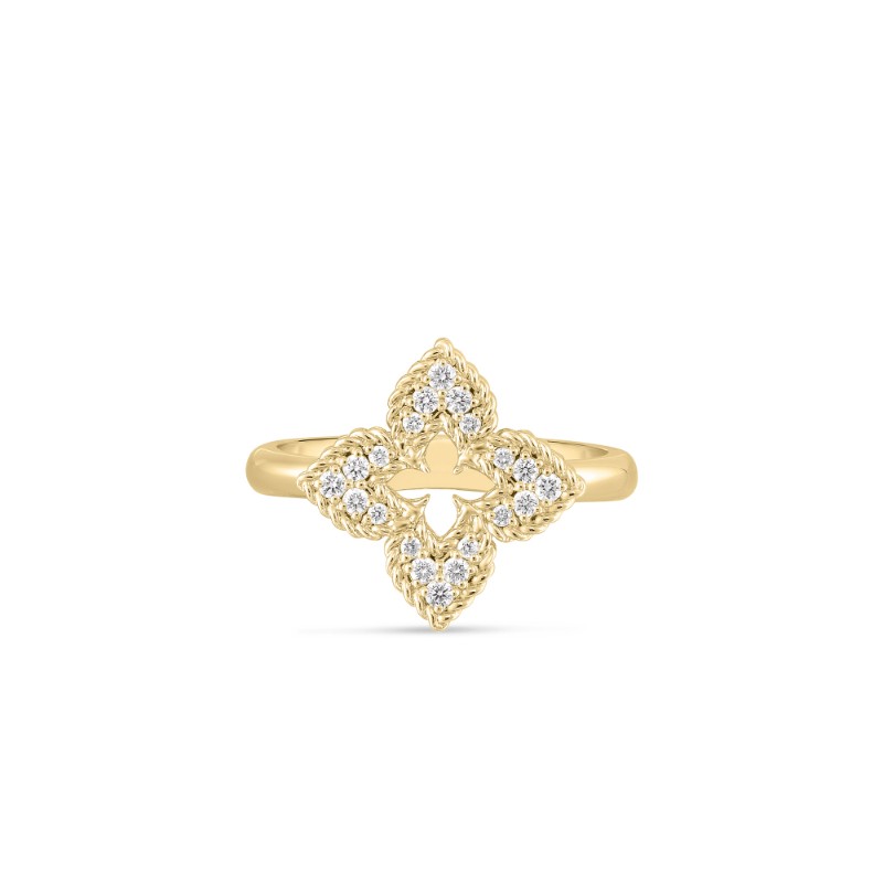 Roberto Coin 18k Yellow Gold Diamond Ventian Princess Ring .15ctw. 
