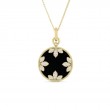 Roberto Coin 18K Yellow Gold Diamond Black Jade 13.34 Diamond .52ctw. 