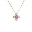 Roberto Coin Rose Gold Diamond Amethyst Venetian Princess Necklace. Amethyst .40 Diam .17ctw