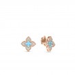 Roberto Coin 18k Rose Gold Diamond Topaz Venetian Princess Earring Topaz .85. Diamond .38ctw