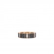 ROBERTO COIN 18K ROSE GOLD WHITE AND BLACK DIAMONDS OBELISCO RING 0.70.