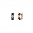 Roberto Coin Rose Gold Diamond Black Enamel Love in Verona Earring Diamond .06ct.