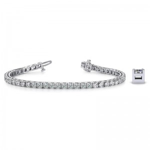 The Wall Street 14k White Gold and Diamond Tennis Bracelet 2.00ctw