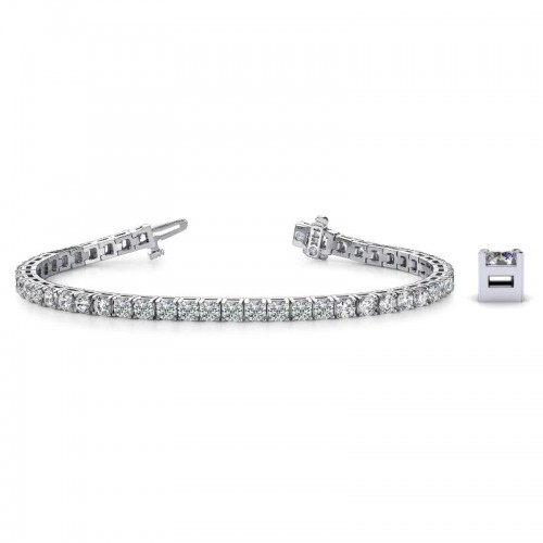 The Wall Street 14k White Gold and Diamond Tennis Bracelet. 2.00ctw
