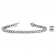 The Wall Street 14k White Gold and Diamond Tennis Bracelet. 4.00ctw