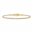 The Wall Street 14k Yellow Gold and Diamond Tennis Bracelet. 1ctw
