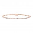 The Wall Street 14k Rose Gold Diamond Tennis Bracelet. 2.15ctw