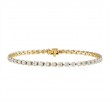 The Wall Street 14k Yellow Gold and Diamond Tennis Bracelet. 2ctw