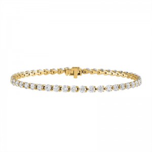 The Wall Street 14k Yellow Gold and Diamond Tennis Bracelet. 2ctw