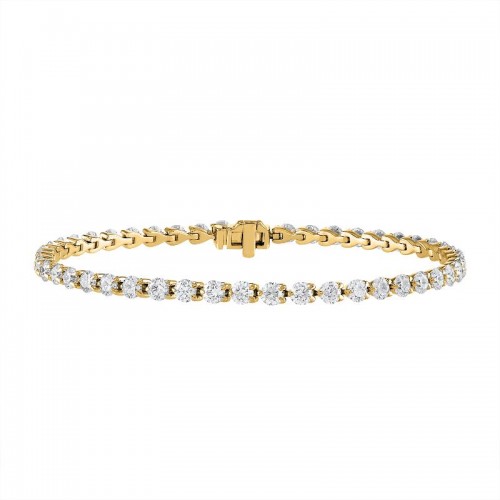 The Wall Street 14k Yellow Gold and Diamond Tennis Bracelet. 2ctw