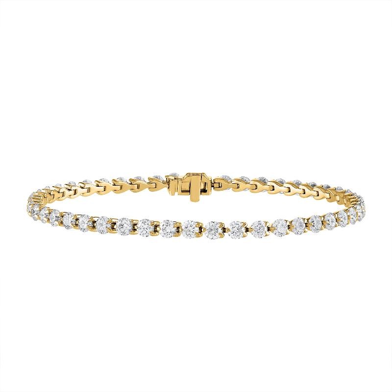 The Wall Street 14k Yellow Gold and Diamond Tennis Bracelet. 2ctw