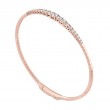 The Broad Street14k Rose Gold and Diamond Flexi Bangle. 0.95ctw