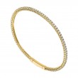The Broad Street 14k Yellow Gold and Diamond Flexi Eternity Bracelet. 1.75ctw