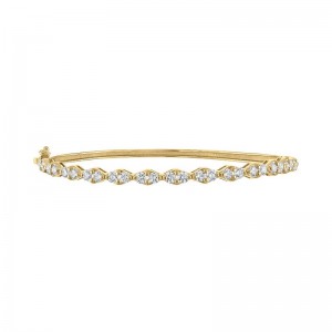 The Broadway Marquise Bracelet in 14k Yellow Gold with Diamonds (1ctw)