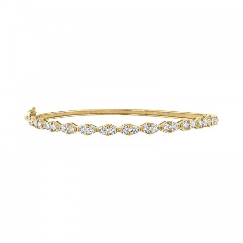 The 14k Yellow Gold and Diamond Broadway Bracelet. 1ctw