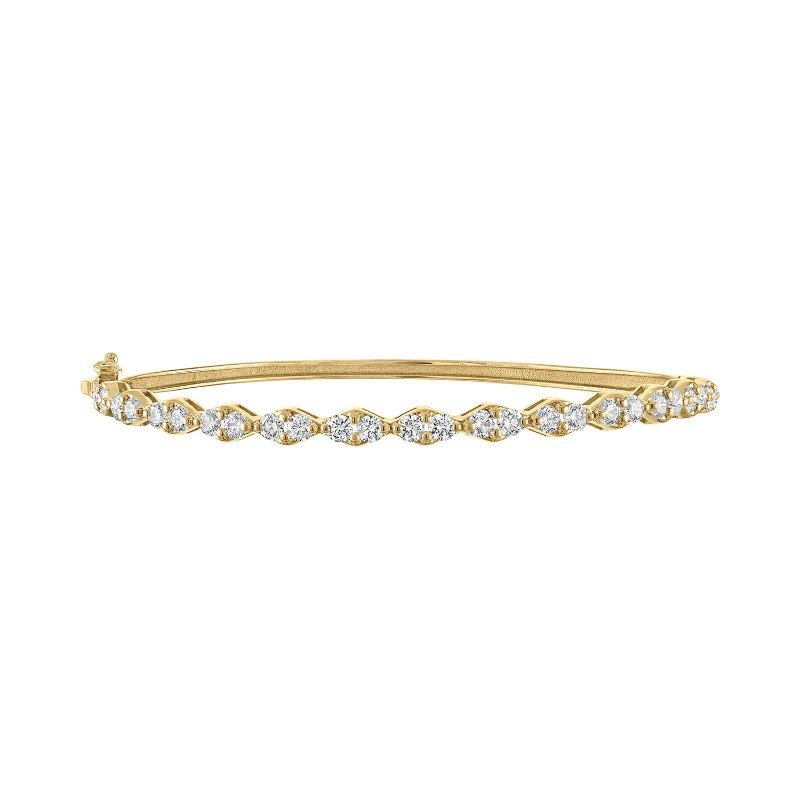 The 14k Yellow Gold and Diamond Broadway Bracelet. 1ctw