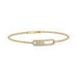 The Broad Street Flow Bracelet in 14K Yellow Gold with Diamonds.
