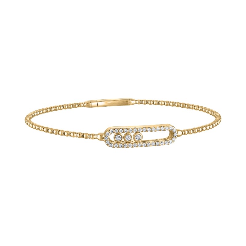 The Broad Street Flow Bracelet in 14K Yellow Gold with Diamonds.