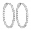 The Wall Street 5K Diamond Hoops in 14K White Gold.