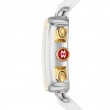 Deco Sport Chronograph Gold-Plated White Silicone Watch