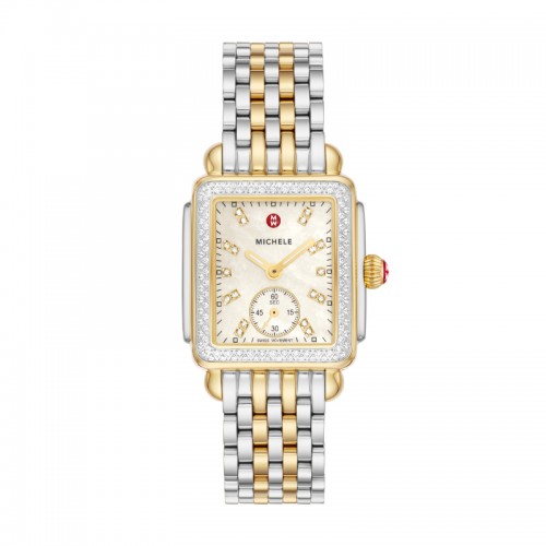 Deco Mid Two-Tone 18K Gold Diamond Watch