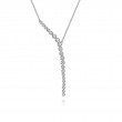 GABRIEL & CO 14K WHITE GOLD DIAMOND Y NECKLACE KASLIQUE COLLECTION SI DIA-0.76. SIZE 17.5