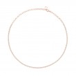 The Wall Street 14k Rose Gold and Diamond Tennis Necklace. 3.50ctw
