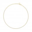 The Wall Street 14k Yellow Gold and Diamond Tennis Necklace. 3.50ctw