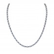 The Wall Street Diamond and Sapphire Tennis Necklace in 14K White Gold (6.30KT).