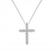 The Trinity Diamond Cross Necklace in 14K White Gold (.25ctw)