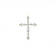 The Trinity Cross Necklace in 14K Yellow Gold with .25K Diamonds. 