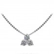 The Maiden Lane 14k White Gold 3-Stone Diamond Pendant. 1.80ctw