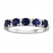 The Maiden Lane 1KT Diamond and Sapphire Ring in 14KT White Gold.